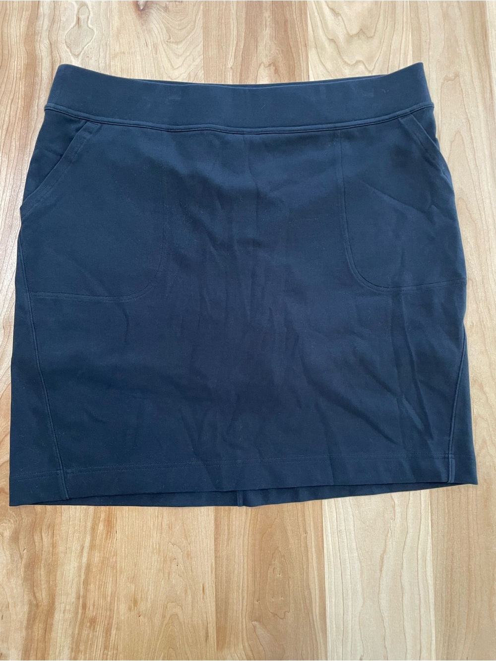 Duluth Trading Co Women’s Large Black Skort Pockets Cotton/spandex